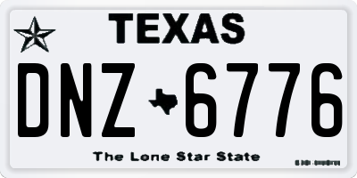 TX license plate DNZ6776