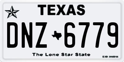 TX license plate DNZ6779