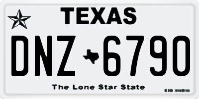 TX license plate DNZ6790