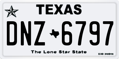 TX license plate DNZ6797