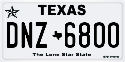 TX license plate DNZ6800