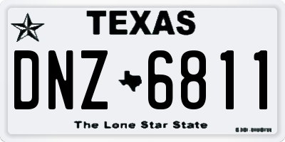 TX license plate DNZ6811