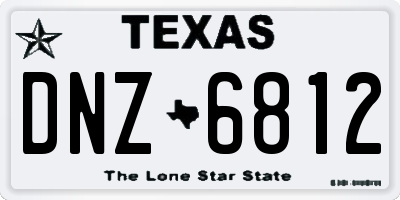 TX license plate DNZ6812