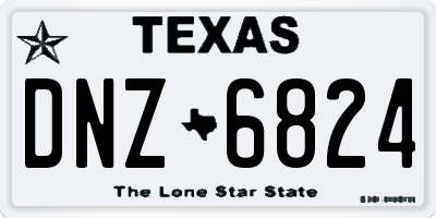 TX license plate DNZ6824
