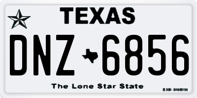 TX license plate DNZ6856