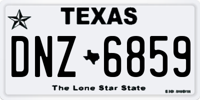TX license plate DNZ6859