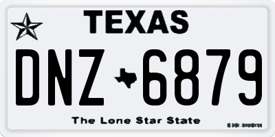 TX license plate DNZ6879