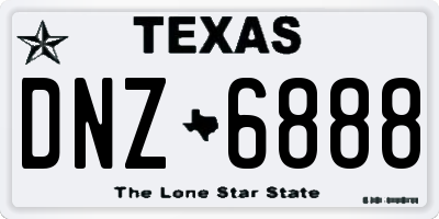 TX license plate DNZ6888