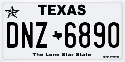 TX license plate DNZ6890