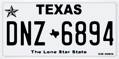 TX license plate DNZ6894