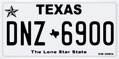TX license plate DNZ6900