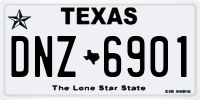 TX license plate DNZ6901