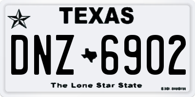 TX license plate DNZ6902