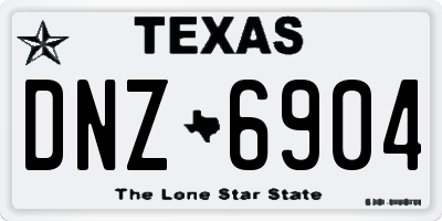 TX license plate DNZ6904