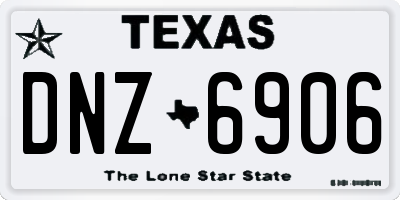 TX license plate DNZ6906