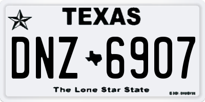 TX license plate DNZ6907