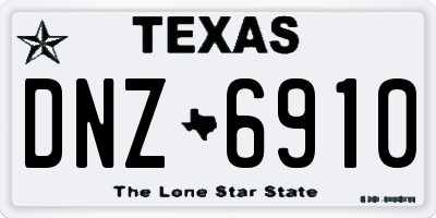 TX license plate DNZ6910
