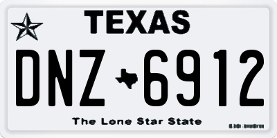 TX license plate DNZ6912