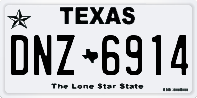 TX license plate DNZ6914
