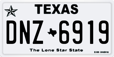 TX license plate DNZ6919