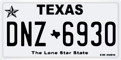 TX license plate DNZ6930