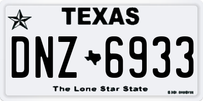 TX license plate DNZ6933