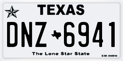 TX license plate DNZ6941