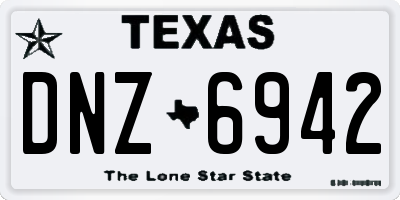 TX license plate DNZ6942