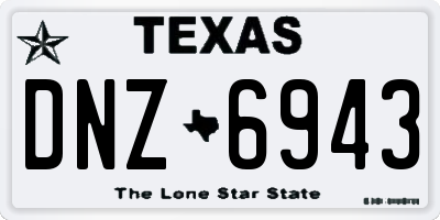 TX license plate DNZ6943