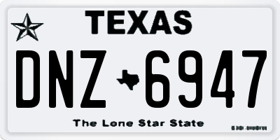 TX license plate DNZ6947