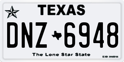 TX license plate DNZ6948