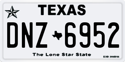 TX license plate DNZ6952