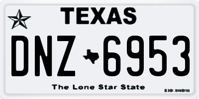 TX license plate DNZ6953