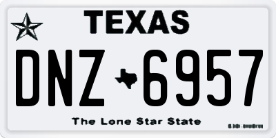 TX license plate DNZ6957