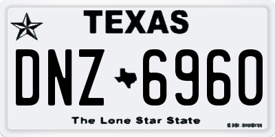 TX license plate DNZ6960