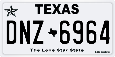 TX license plate DNZ6964
