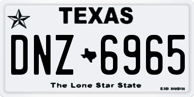 TX license plate DNZ6965