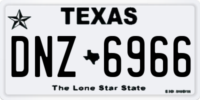 TX license plate DNZ6966