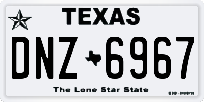 TX license plate DNZ6967