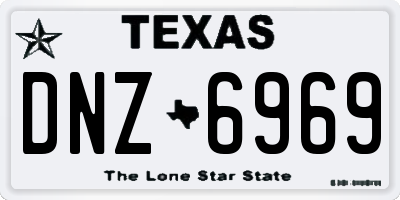 TX license plate DNZ6969