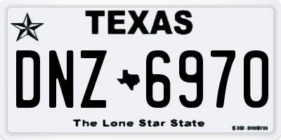 TX license plate DNZ6970