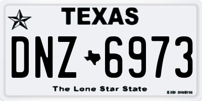 TX license plate DNZ6973