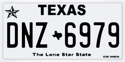 TX license plate DNZ6979