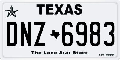 TX license plate DNZ6983