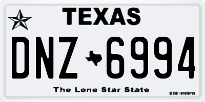 TX license plate DNZ6994