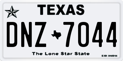 TX license plate DNZ7044