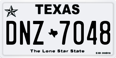 TX license plate DNZ7048