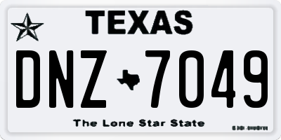 TX license plate DNZ7049