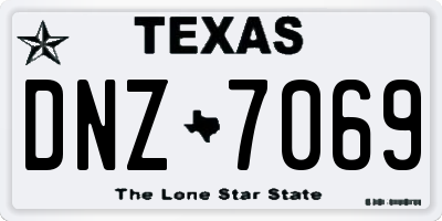 TX license plate DNZ7069