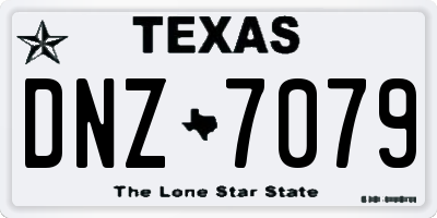 TX license plate DNZ7079